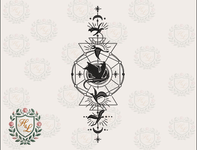 Fantasy Era Dragon Rider Embroidery File