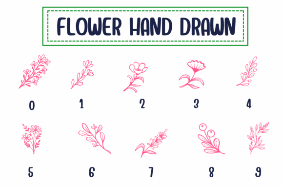 Flower Hand Drawn Font - Preview 3