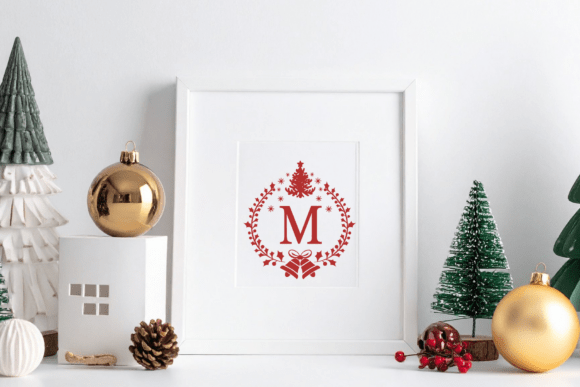 Noel Elegance Monogram Font PNG with transparent background - Preview 1