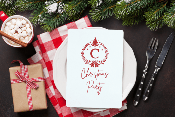Noel Elegance Monogram Font PNG with transparent background - Preview 3