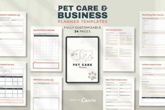Pet Care & Business Planner Templates