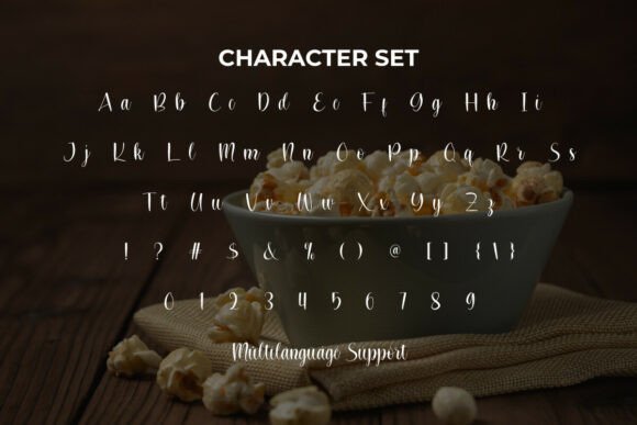 Popcorn Chips Font PNG with transparent background - Preview 3
