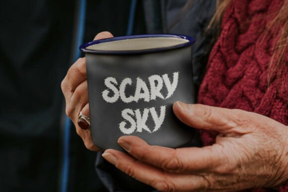 Scary Sky Font font preview - 3