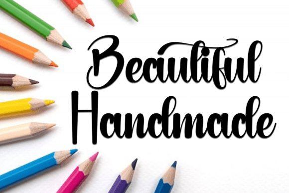 Signature Calligraph Font PNG with transparent background - Preview 4