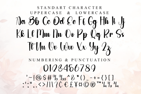 Signature Calligraph Font PNG with transparent background - Preview 6