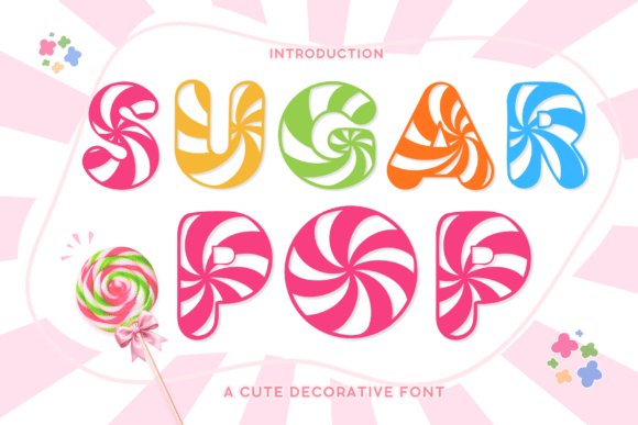 Sugar Pop Decorative Font By Pui Art