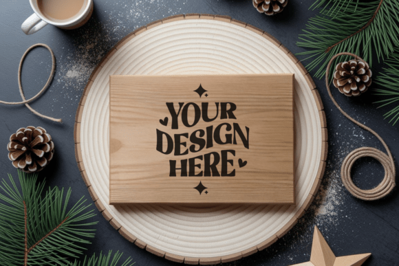 Christmas Cutting Board Mockup