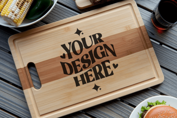 Christmas Cutting Board Mockup