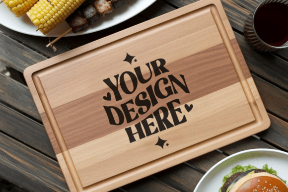 Christmas Cutting Board Mockup