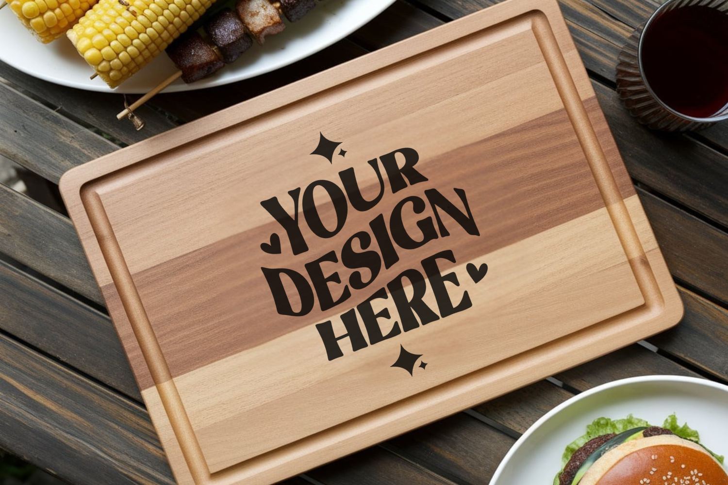 Christmas Cutting Board Mockup