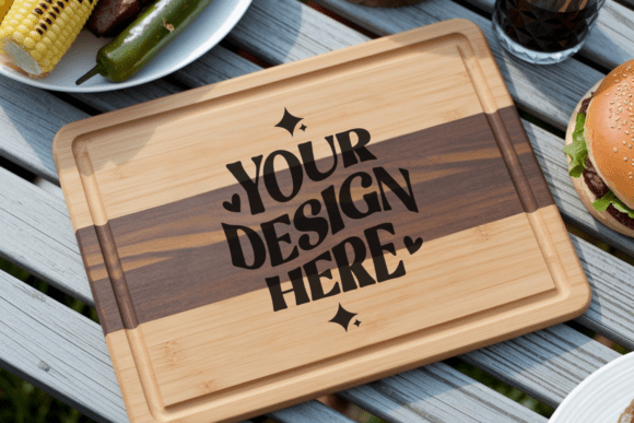 Christmas Cutting Board Mockup