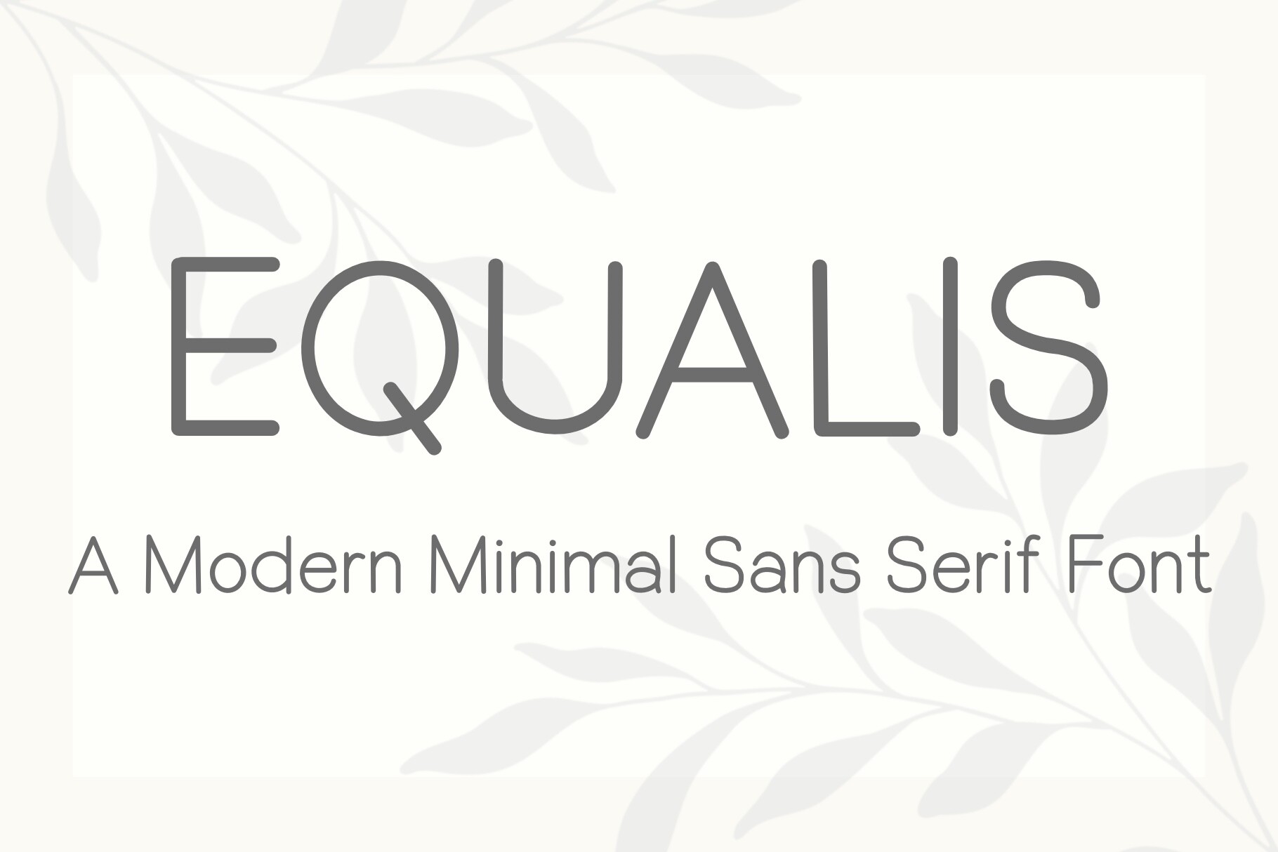Equalis font preview - geometric sans-serif for readability
