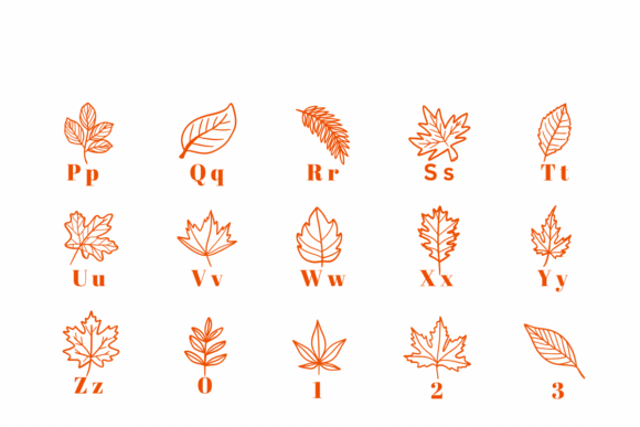 Fall Autumn Leaves Font - Preview 2