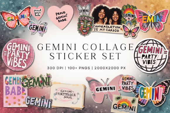 Gemini Editorial Sticker Set 