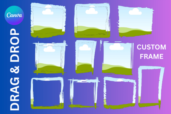 Grunge Brushstroke Custom Canva Frame