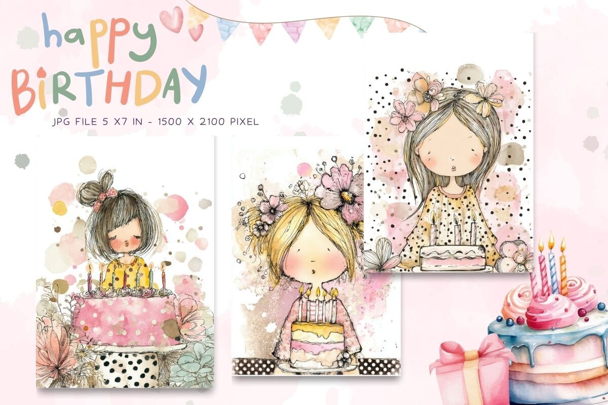 Happy Birthday Card Floral Postcard_44