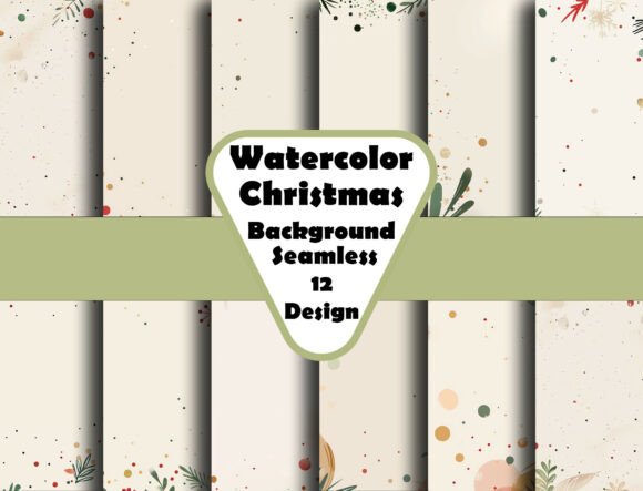 Magical Watercolor Christmas Background
