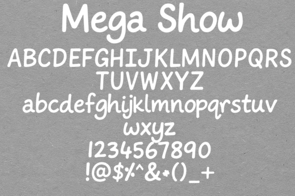 Mega Show – a Playful Handwritten Font PNG with transparent background - Preview 4
