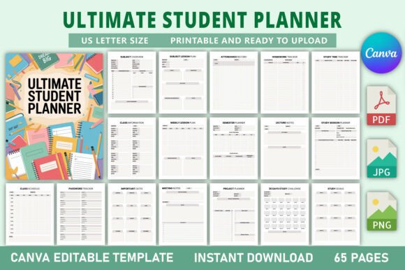 Ultimate Student Planner KDP Interior - Digital