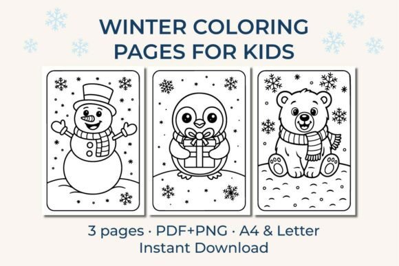 Winter Coloring Pages for Kids