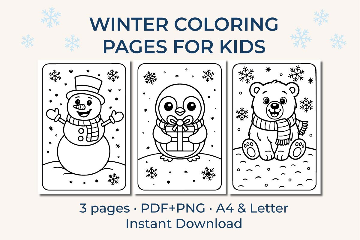 Winter Coloring Pages for Kids