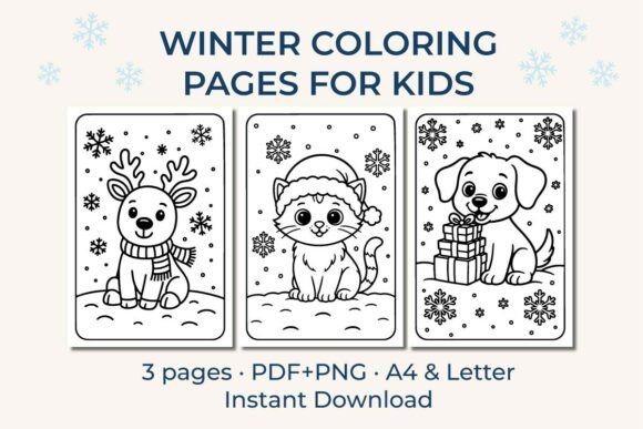 Winter Coloring Pages for Kids