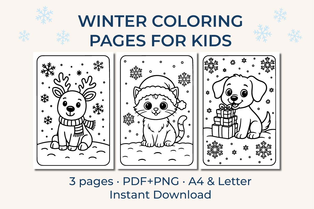 Winter Coloring Pages for Kids