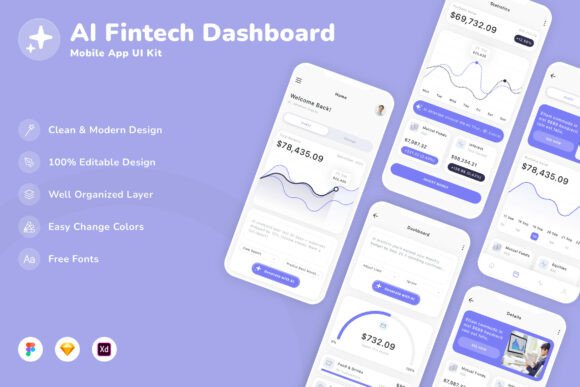 AI Fintech Dashboard UI Kit