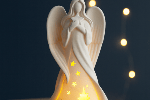Angel Candle Holder STL – 3D Printable Christmas Angel LED Tea Light - Image 2