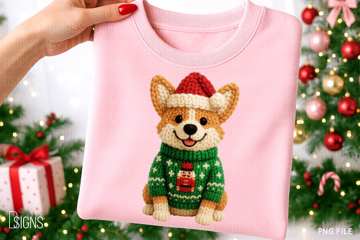 Crochet Yarn Christmas Dog Conji Png
