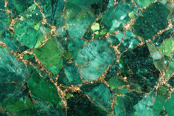 Emerald Gold Marble Texture
