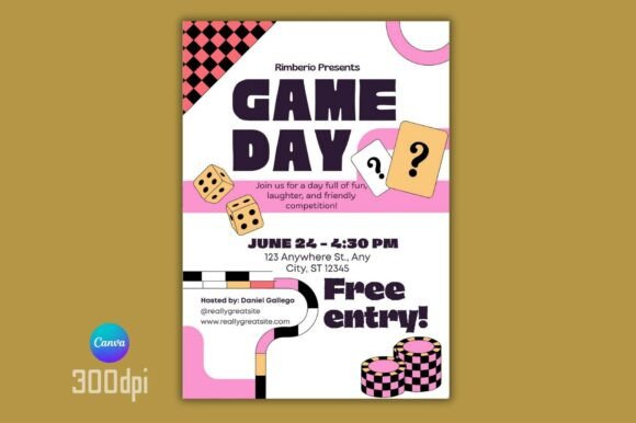 Game Day Canva Flyer Template | Editable