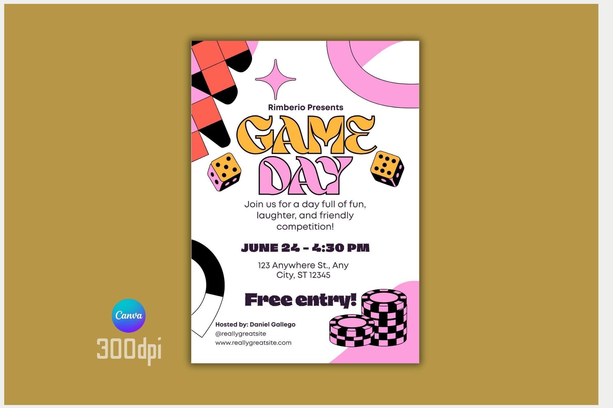 Game Day Flyer Canva Template | Editable