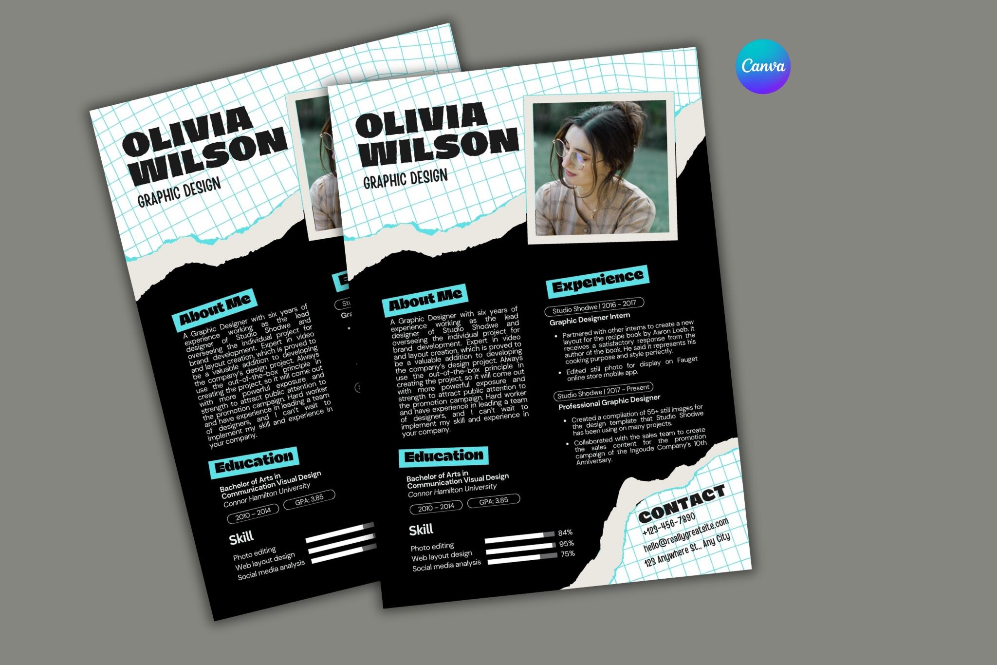 Graphic Designer Resume Canva Template