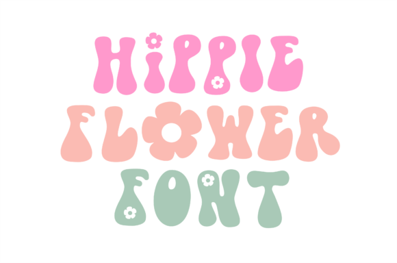 Preview specimen of Hippie Flower decorative font