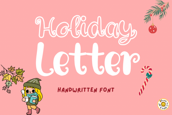 Holiday Letter Font PNG with transparent background - Preview 6