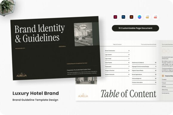 Luxury Hotel Brand Identity Guideline Graphics