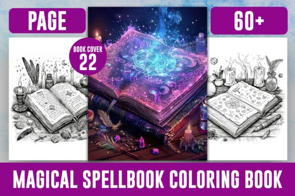 Magical SpellBook Coloring Pages