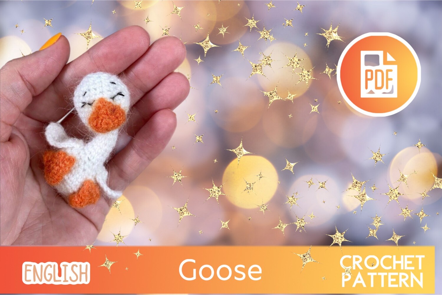 Miniature Goose Crochet Toy / Amigurumi