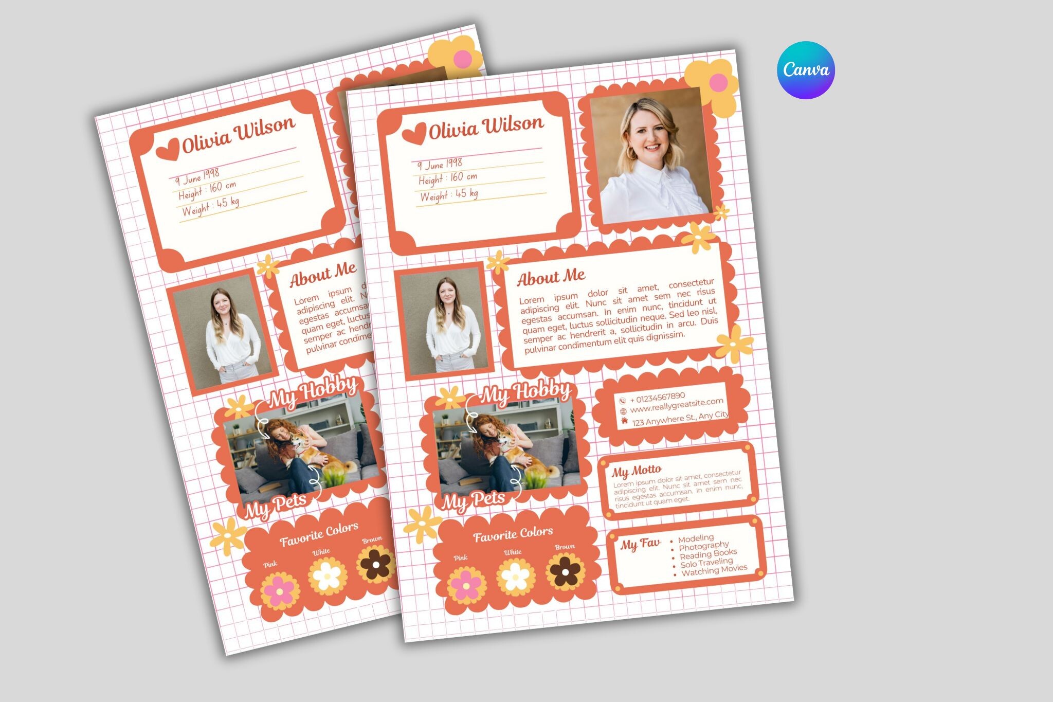 Personal Profile Canva Template
