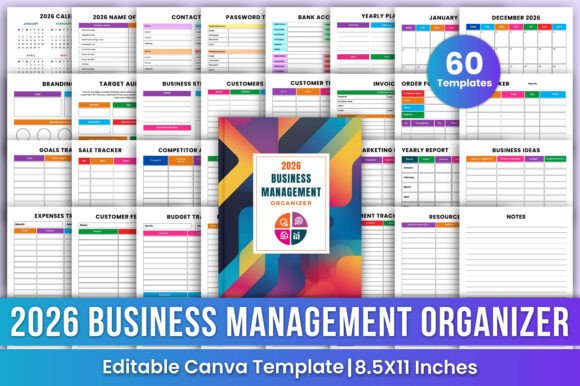 2026 Business Management Organizer Canva