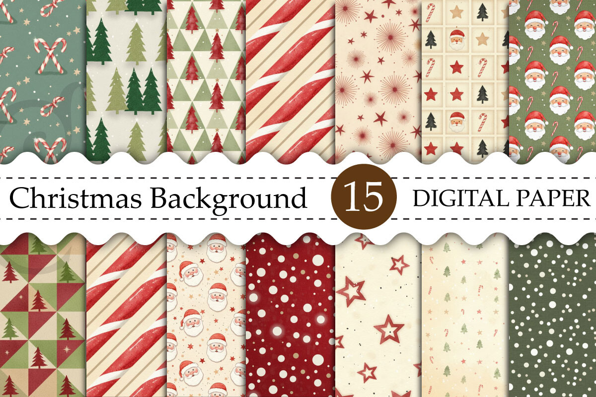 Christmas Background Digital Paper