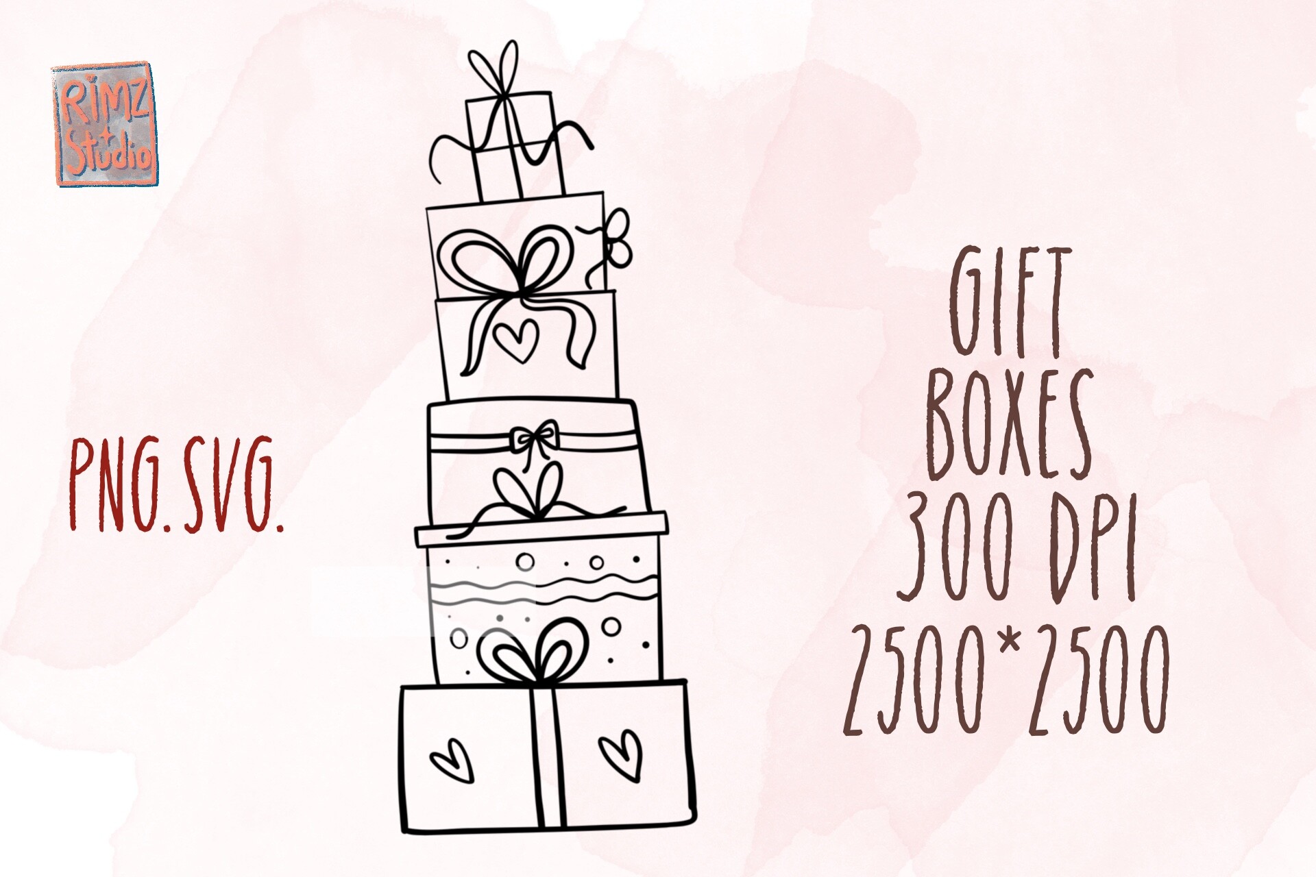 Christmas Gift Boxes SVG
