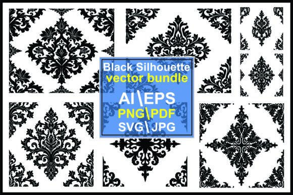 Collection Damask Ornaments Silhouette