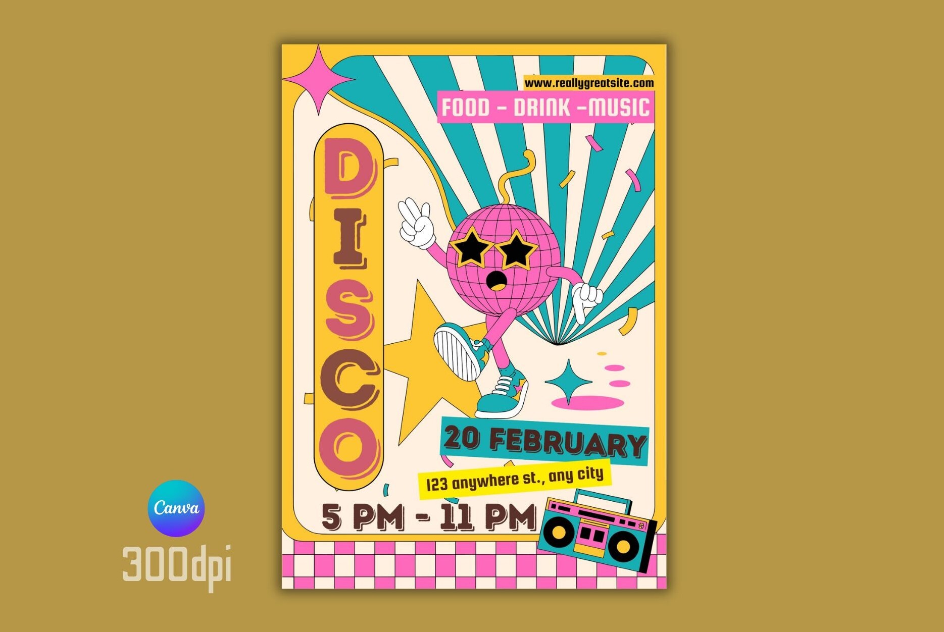 Editable Retro Event Poster