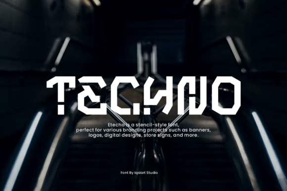 Etecho Font PNG with transparent background - Preview 1