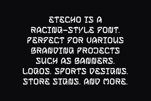 Etecho Font PNG with transparent background - Preview 4
