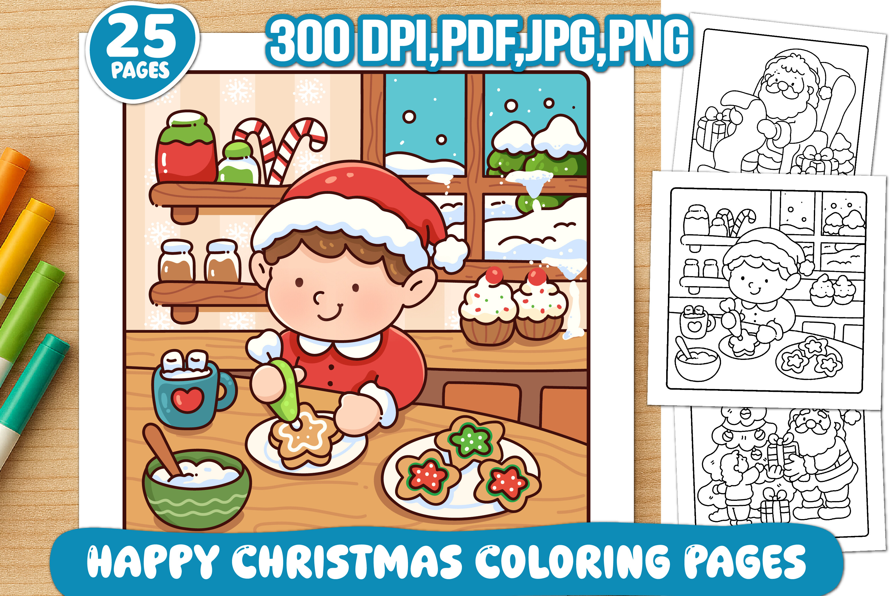 Happy Christmas Coloring Pages