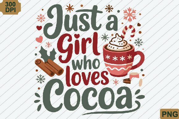 Just A Girl Who Loves Cocoa Png Graphics