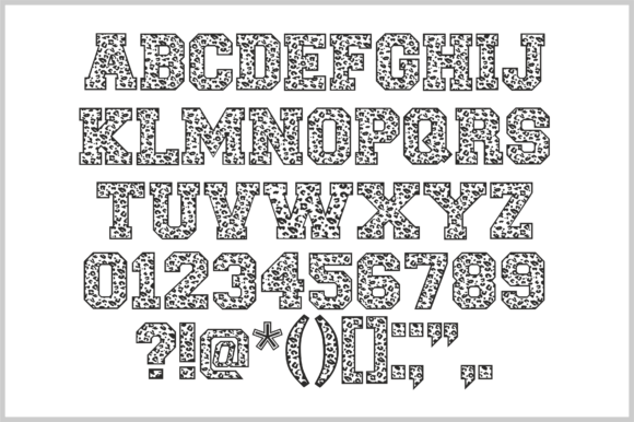 Leopard Varsity Font PNG with transparent background - Preview 1